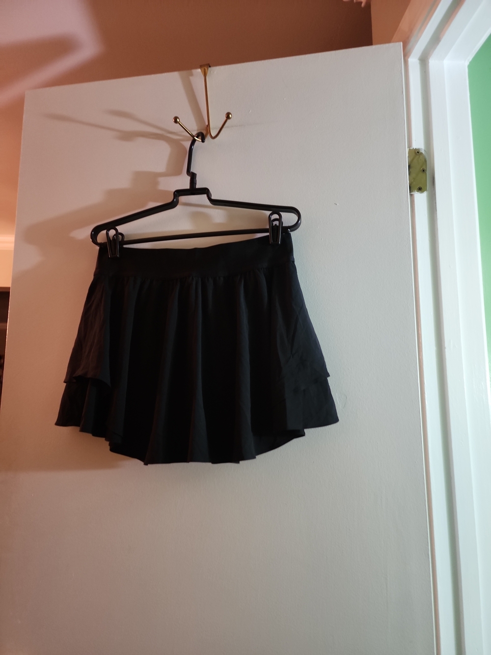 Lululemon Court Rival Women's Black Layered Tennis Skirt With Shorts